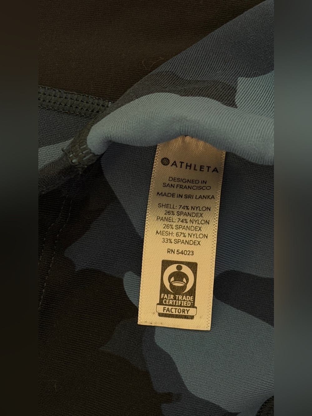Athleta Blue Camo Leggings - Picture 5 of 7